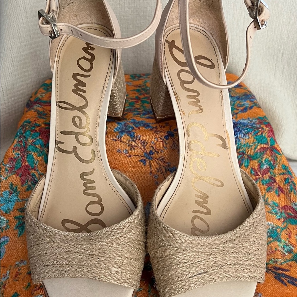 Sam Edelman Tan Peep-Toe Heels - Picture 2 of 5